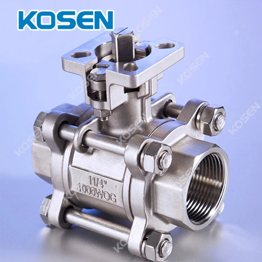 3 PIECE HIGH PLATFORM BALL VALVE