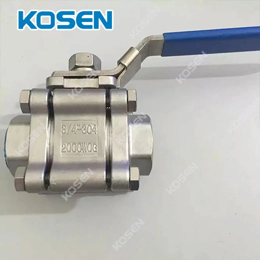 3PC THREADED HIGH PRESSURE BALL VALVE