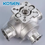 3 WAY CLAMP QUICK DIRECT MOUNT BALL VALVE