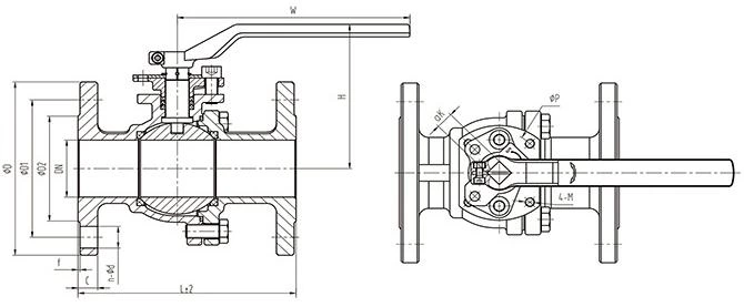 FLANGE ISO 5211 DIRECT MOUNT PAD BALL VALVE