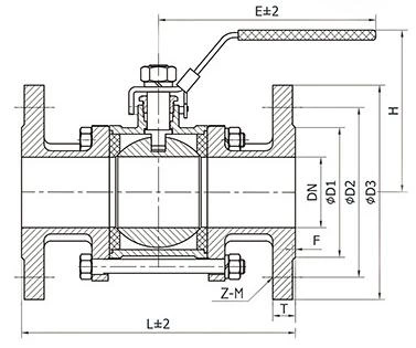 3PC FLANGE DIRECT MOUNT BALL VALVE