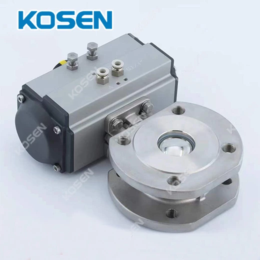 PNEUMATIC WAFER TYPE FLANGED BALL VALVE