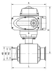 ELECTRIC SANITARY CLAMP BALL VALVE