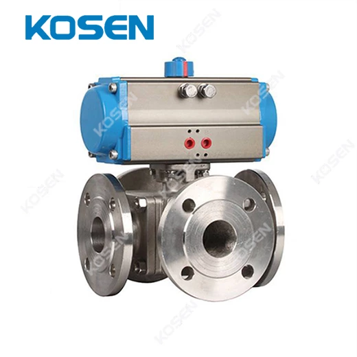 FOUR WAY PNEUMATIC BALL VALVE