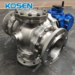 WORM GEAR 3 WAY BALL VALVE