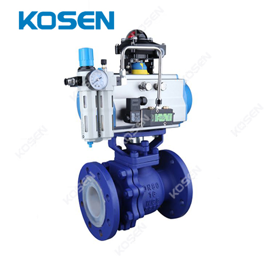 PNEUMATIC ACTUATED PTFE LINED BALL VALVE