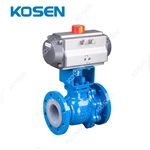 PNEUMATIC PTFE PFA FLUORINE LINED BALL VALVE