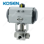 PNEUMATIC 3 WAY HYDRAULIC BALL VALVE
